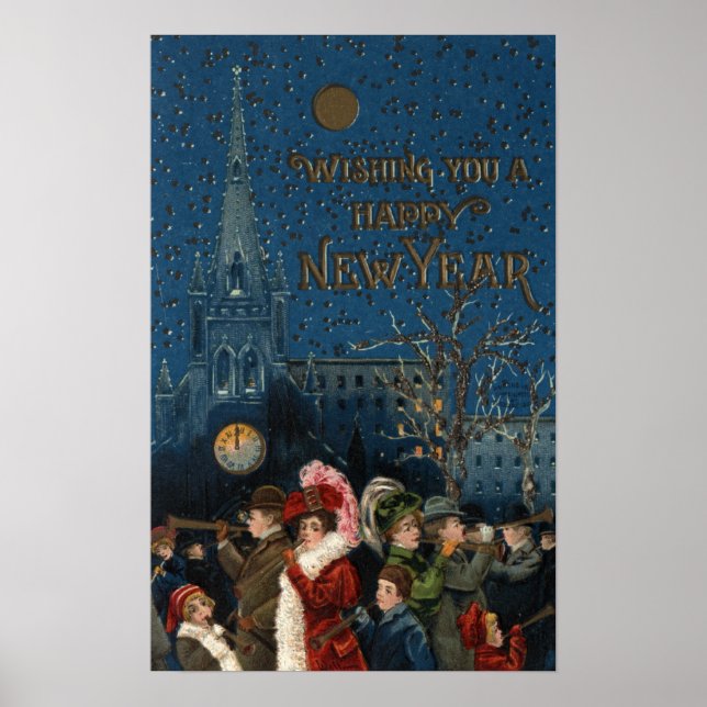 Crowd Blowing Horns Poster (Front)