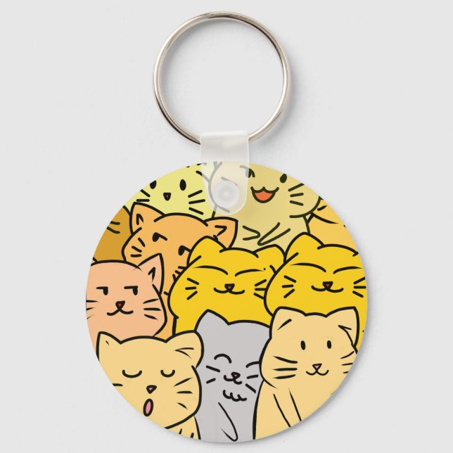 Crowd cat key ring (Front)