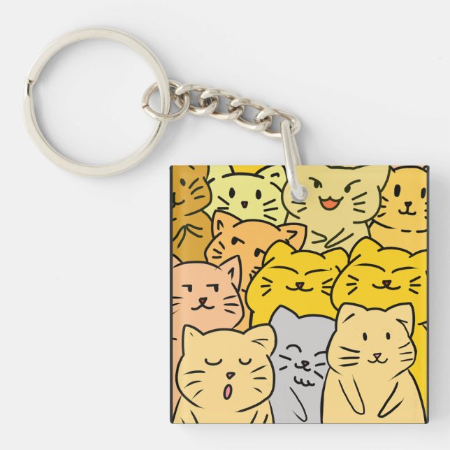 Crowd cat key ring (Front)