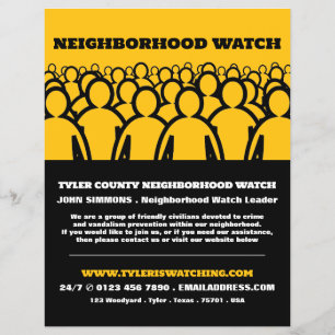 Crowd Design, Neighborhood Community Watch Advert Flyer