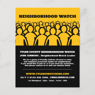 Crowd Design, Neighborhood Community Watch Advert Flyer