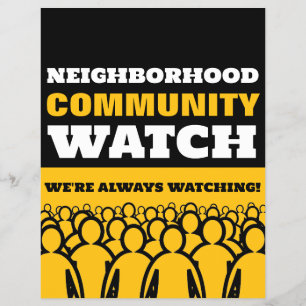 Crowd Design, Neighborhood Watch Warning Flyer