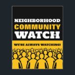 Crowd Design, Neighborhood Watch Warning Flyer<br><div class="desc">Crowd Design,  Neighborhood Community Watch Warning Flyer by The Business Card Store.</div>