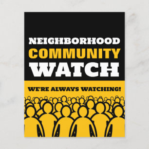 Crowd Design, Neighborhood Watch Warning Flyer
