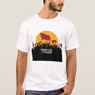 Crowd Is the 12th Player – Moroccan Flag Football T-Shirt