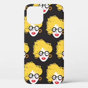 Crowd of funny peoples, cute background iPhone 12 case