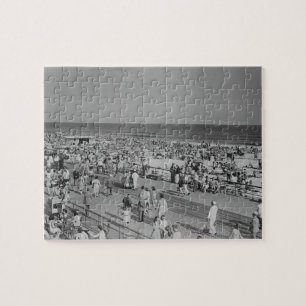 Crowd on Beach Jigsaw Puzzle
