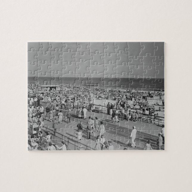 Crowd on Beach Jigsaw Puzzle (Horizontal)