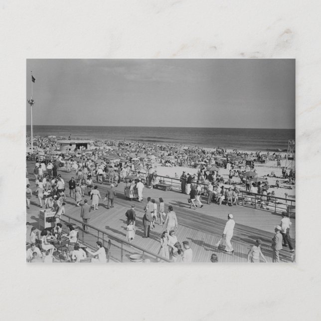 Crowd on Beach Postcard (Front)