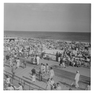Crowd on Beach Tile