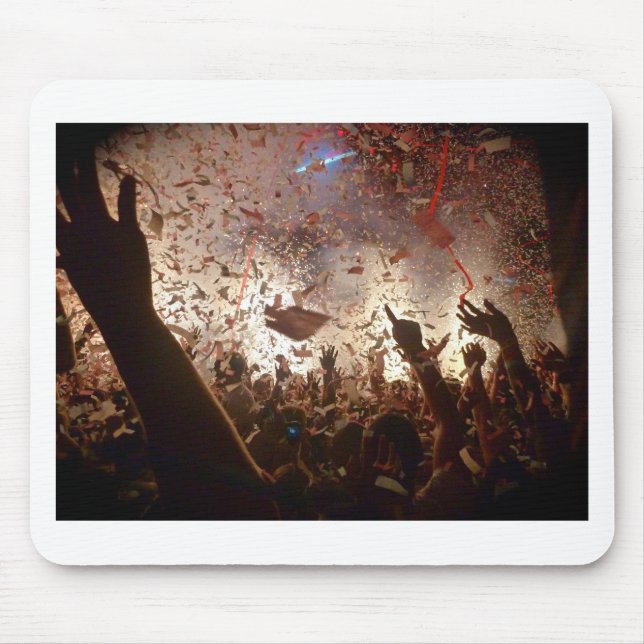 Crowd partying mouse mat (Front)