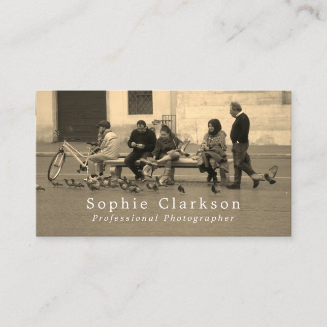 Crowd Portrait, Photographer, Photography Business Card (Front)