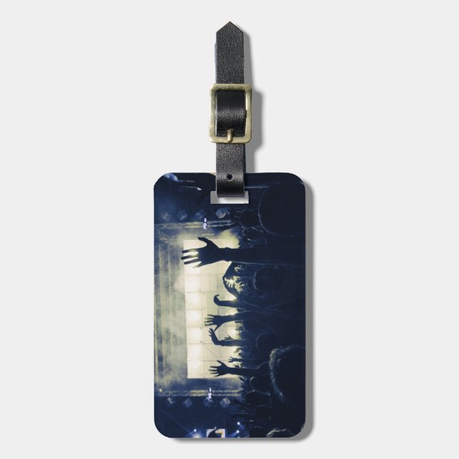 Crowd & Stage - Blue Luggage Tag (Front Vertical)