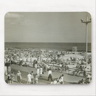 Crowded Beach Mouse Mat