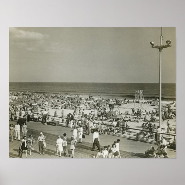 Crowded Beach Poster (Front)