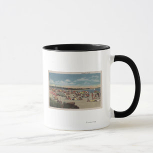 Crowded Beach Scene Mug
