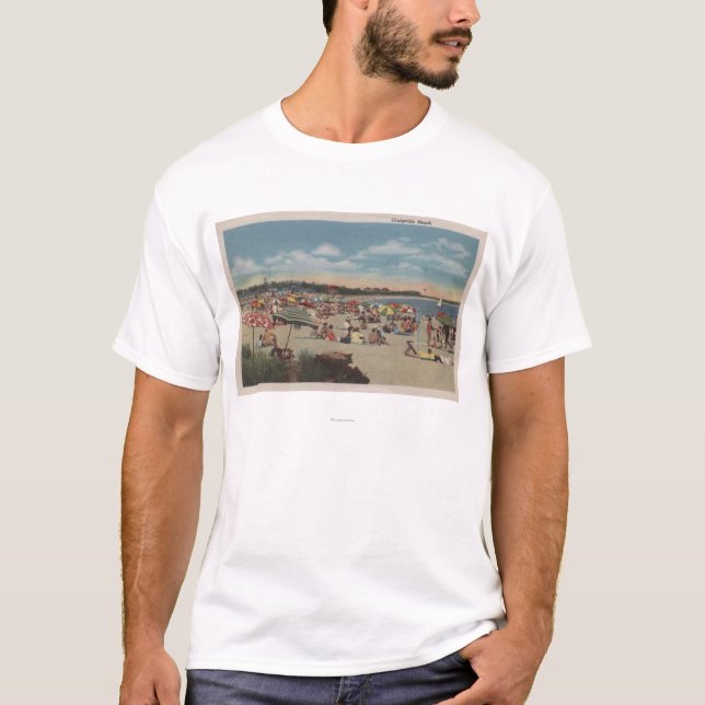 Crowded Beach Scene T-Shirt (Front)