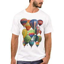 Crowded Colourful Hot Air Balloons 