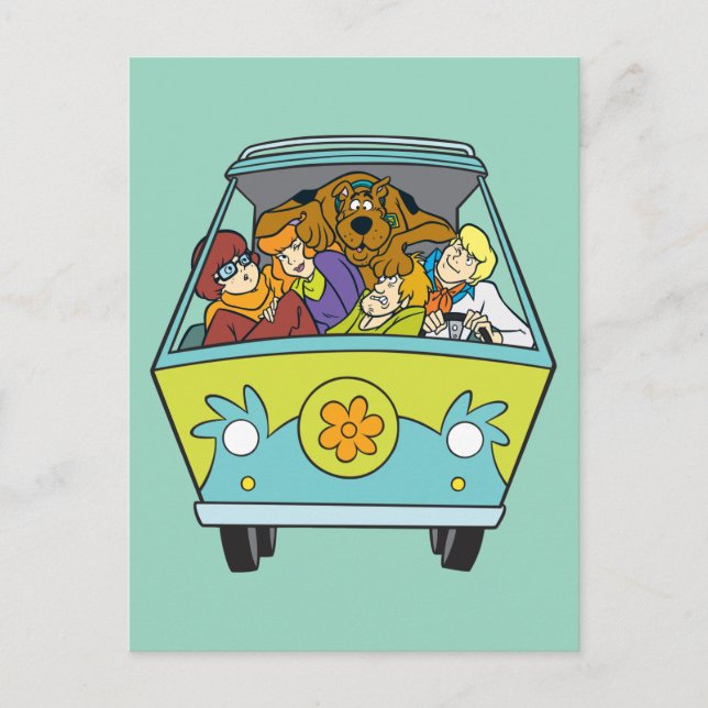 Crowded In The Mystery Machine Postcard (Front)