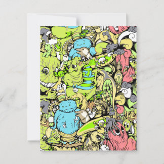 crowded monsters colourful