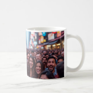 "Crowded Street Smiles" Coffee Mug