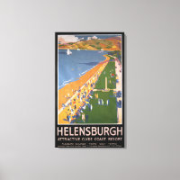 Crowds along Clyde Coast Beach Railways Poster