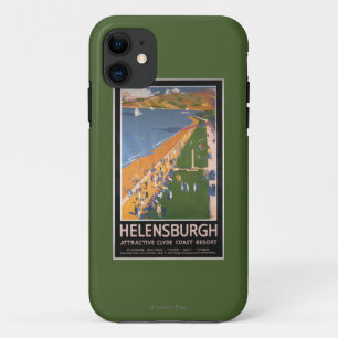 Crowds along Clyde Coast Beach Railways Poster iPhone 11 Case