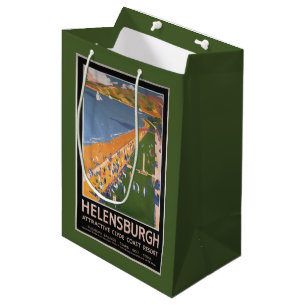 Crowds along Clyde Coast Beach Railways Poster Medium Gift Bag