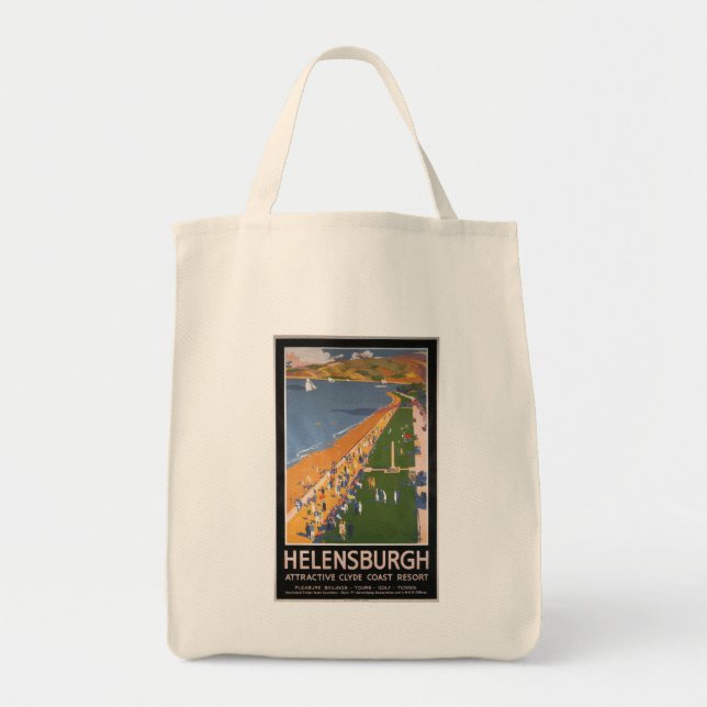 Crowds along Clyde Coast Beach Railways Poster Tote Bag (Front)