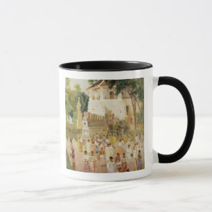 Crowds at a Monument in India, 1895 (w/c & pencil Mug