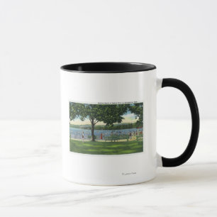 Crowds at the Beach and Park on Chautauqua Mug