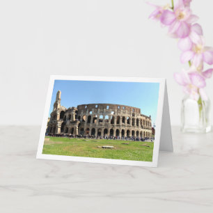 Crowds At The Roman Colosseum, Roma, Italy Card