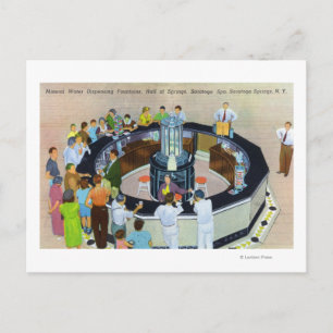 Crowds Gathering at Fountains at Hall of Postcard