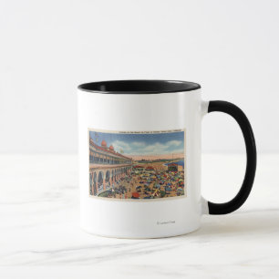 Crowds on the Beach in Front of Casino Mug