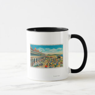 Crowds on the Beach in front of the Casino Mug