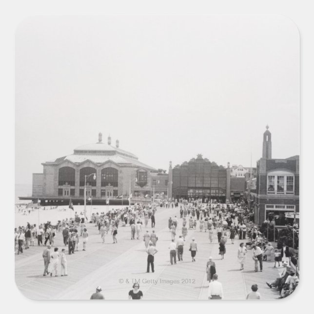 Crowds Square Sticker (Front)