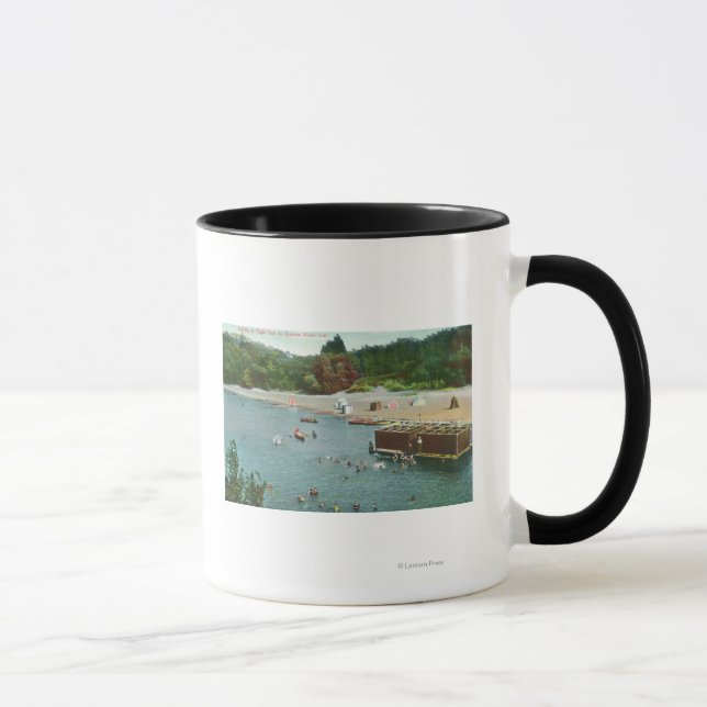 Crowds Swimming in the Russian River Mug (Right)