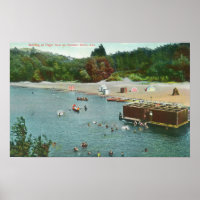 Crowds Swimming in the Russian River