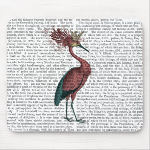 Crowed Marsala Heron Mouse Mat