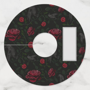 Crowes and Roses Wine Glass Tag