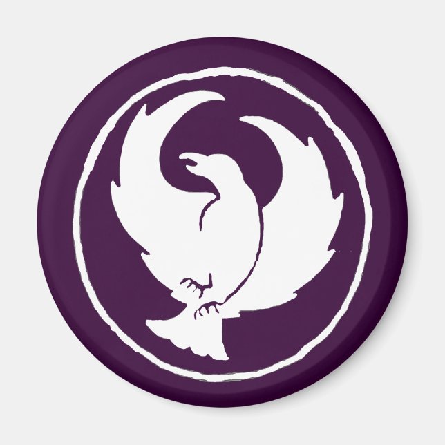 Crowfoot Magnet (white/dark purple) (Front)