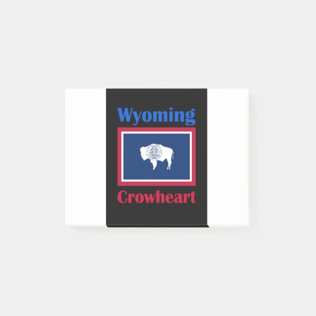 Crowheart Wyoming Post-it Notes (Front)