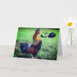 Crowing Rooster Funny 90th Birthday    Card<br><div class="desc">Colourful rooster proudly crowing animal photography funny 90th birthday card.  You can add or change any of the text with the customise option to add your own personal touch.</div>