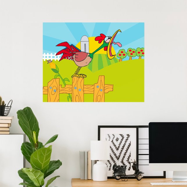 Crowing Rooster Poster (Creator Uploaded)