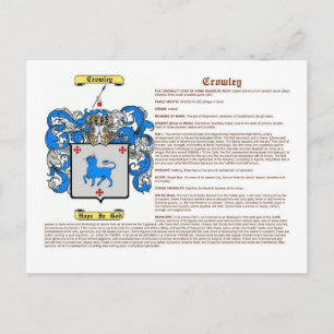 Crowley (meaning) postcard