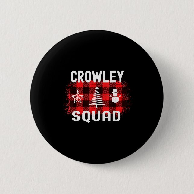 Crowley Proud Family Reunion Last Name Christmas S 6 Cm Round Badge (Front)