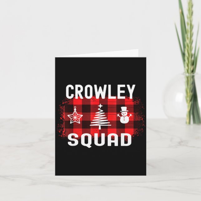 Crowley Proud Family Reunion Last Name Christmas S Card (Front)