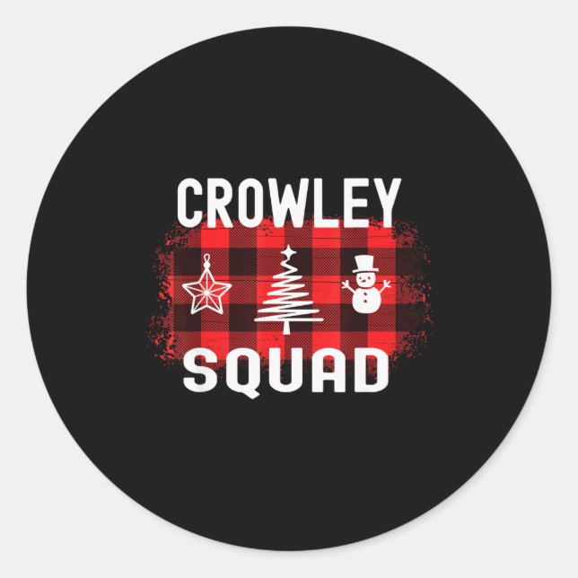 Crowley Proud Family Reunion Last Name Christmas S Classic Round Sticker (Front)