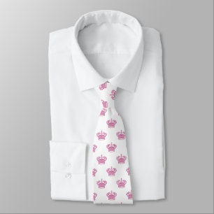 Crown 01 - Dusty Rose on White Tie