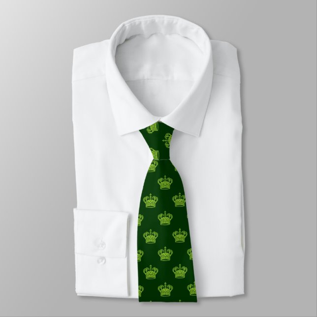 Crown 01 - Martian Green on Dark Forest Green Tie (Tied)